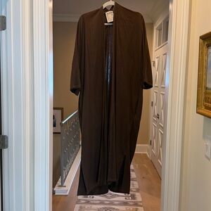 Miranda Bennett natural silk noire Bardi duster